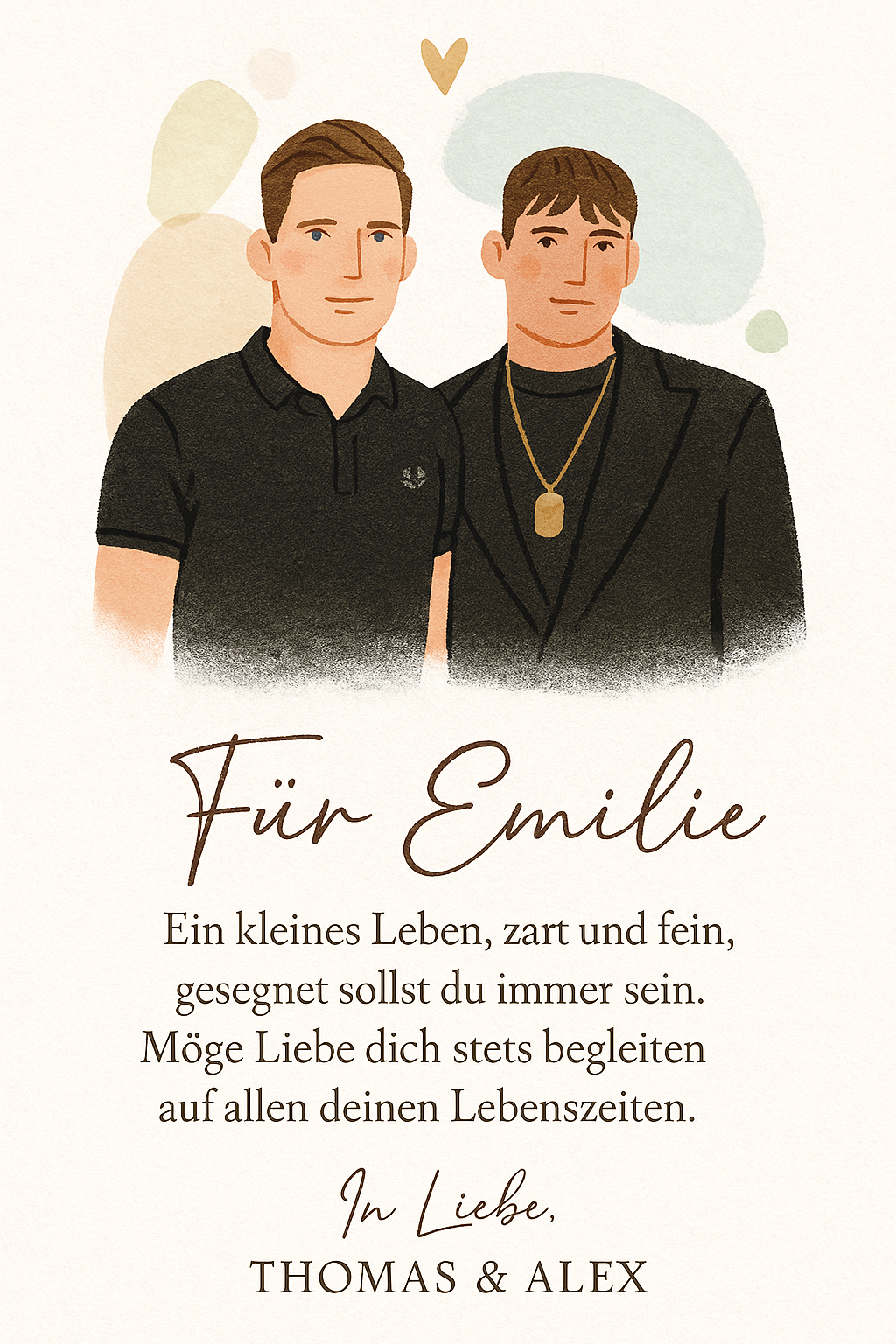 Beispielkarte Emilies Taufe