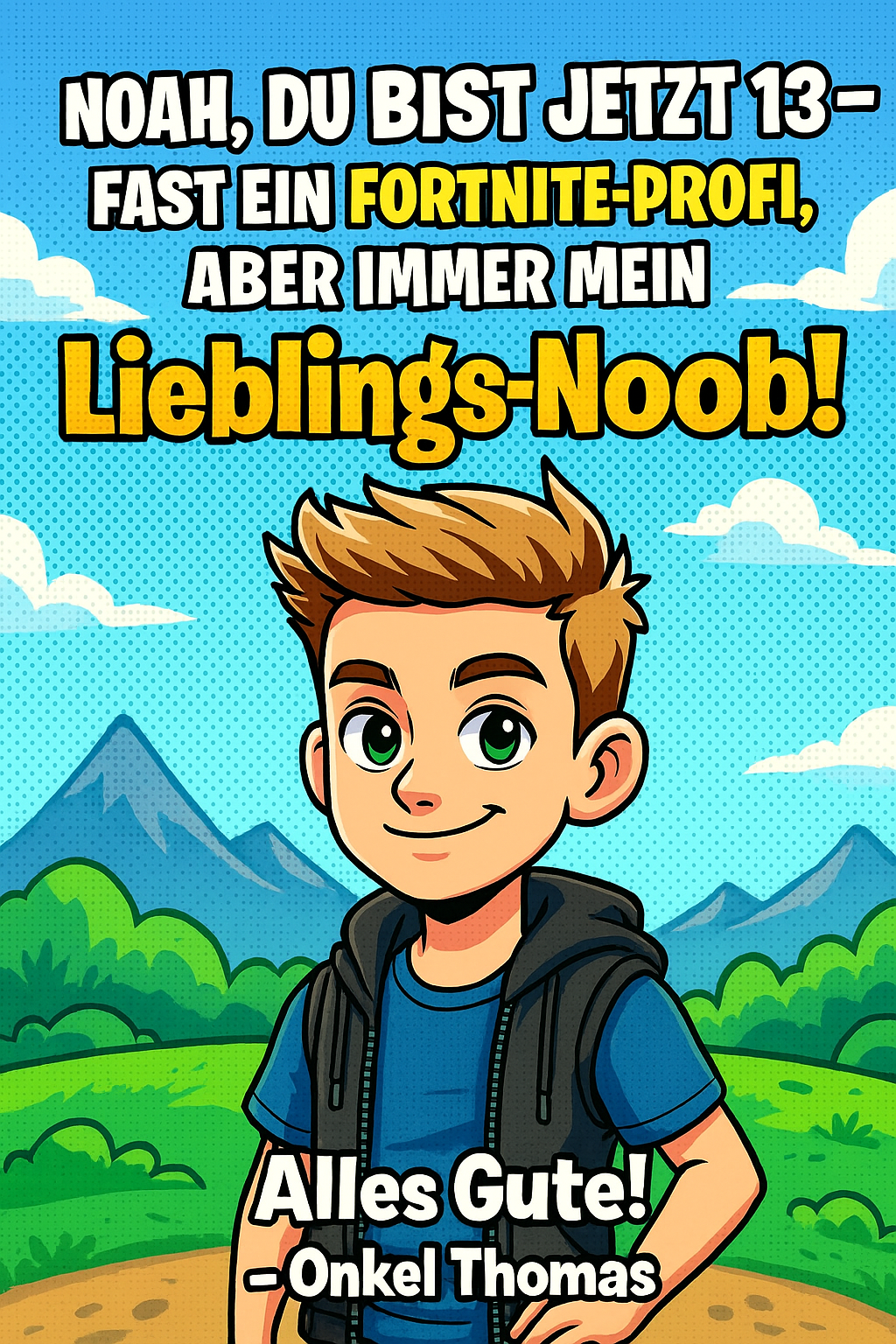 Beispielkarte Geburtstag Neffe Noah