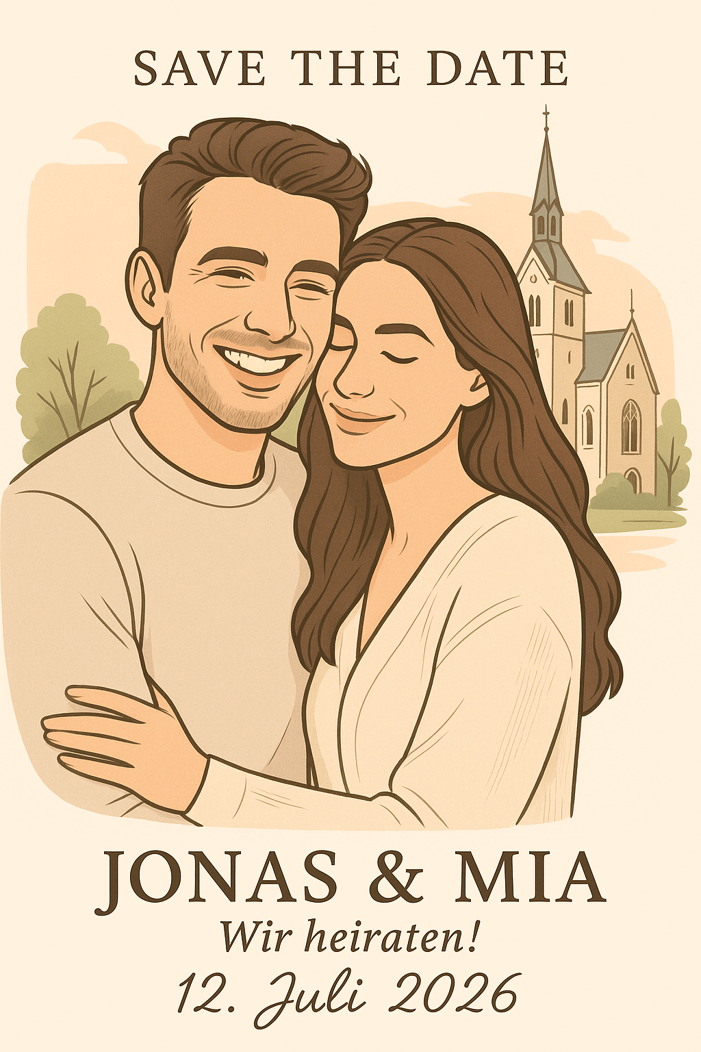 Save the Date - Jonas & Mia Beispielkarte