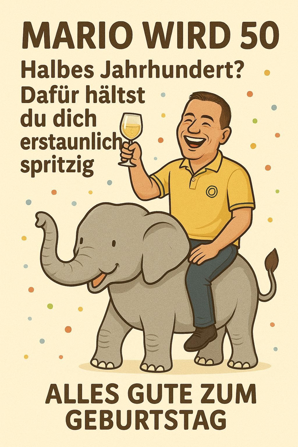 Beispielkarte Mario wird 50
