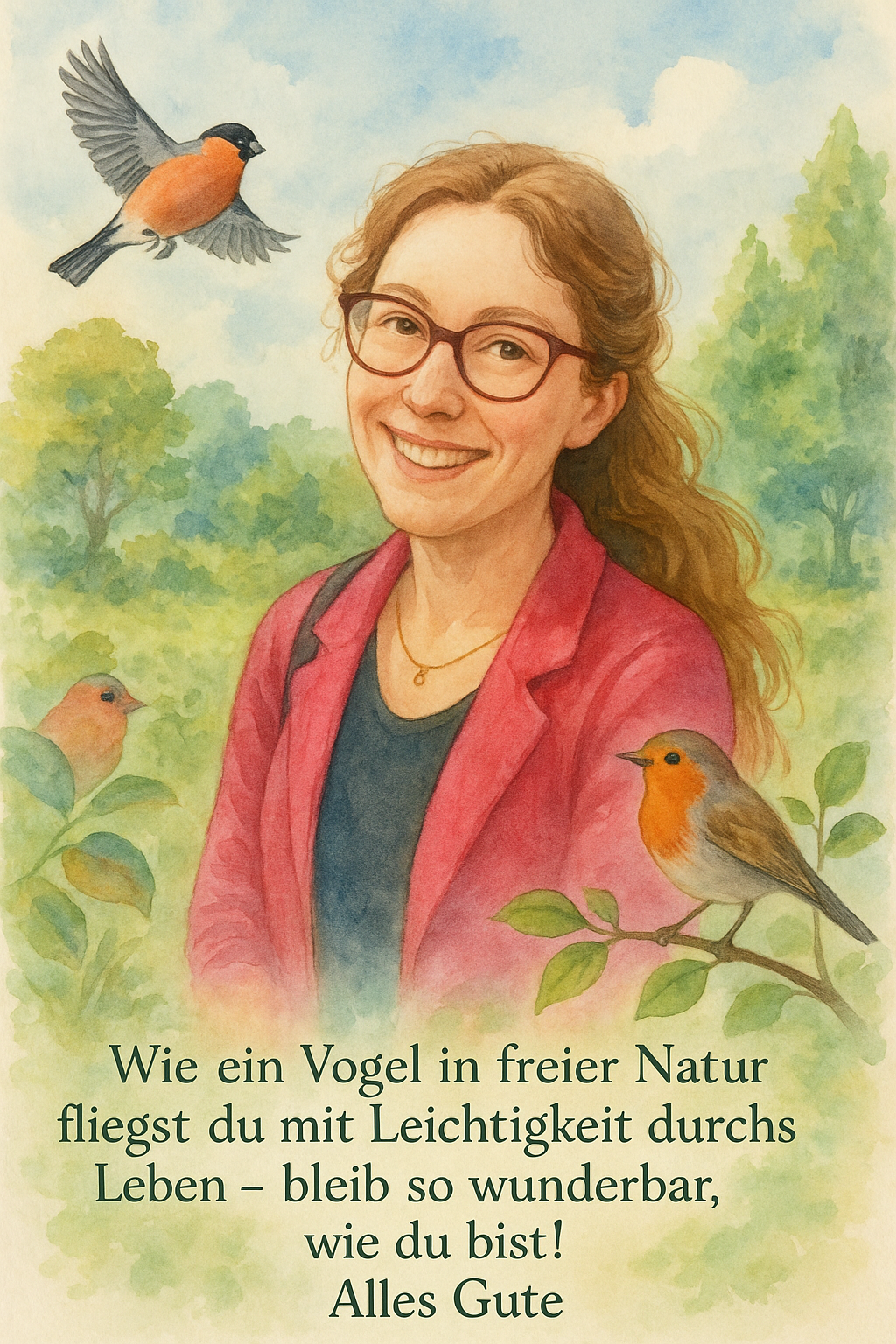 Beispielkarte Valerie hat Geburtstag